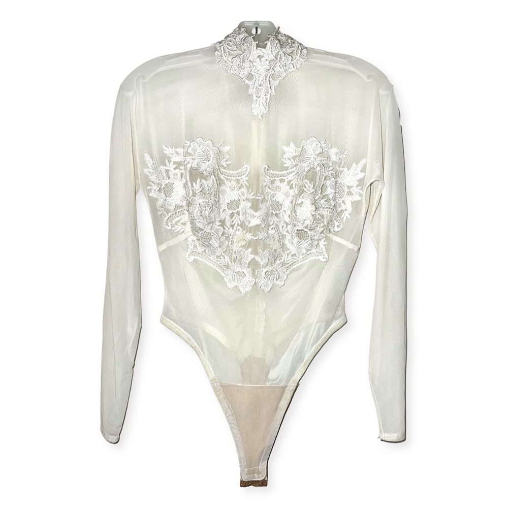 Vintage Mesh + Lace Swan Bodysuit 🦢